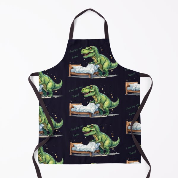 Item preview, T-Rex making the bed – Tiny Arms humor designed and sold by LiskoDesign.