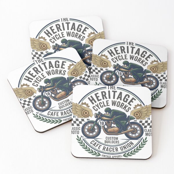 Item preview, Vintage mororcycle cafe racer club color designed and sold by alex889art.