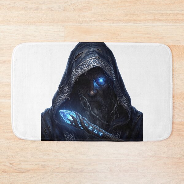 Item preview, Mysterious Hooded Wizard Portrait Lord of the Rings Style Fantasy Art designed and sold by LunaMarkos.