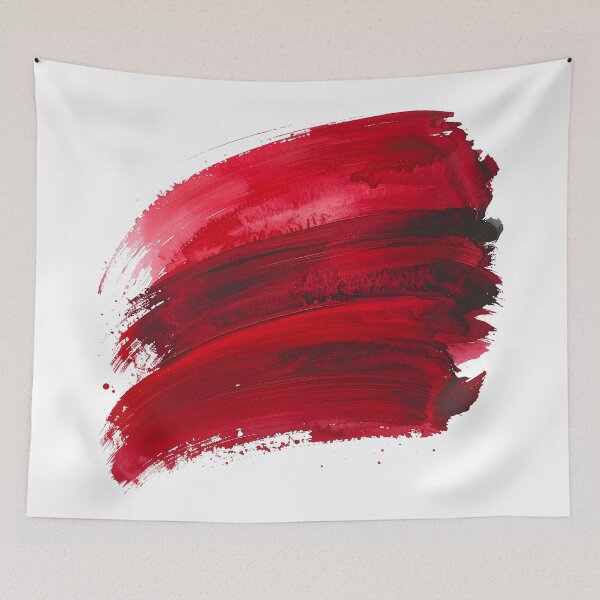 Item preview, Crimson Red Abstract Floral Brushstroke designed and sold by BetweenForms.