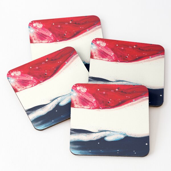 Item preview, Cosmic Tides – Abstract Red White and Blue Fluid Design designed and sold by BuckaBaby.