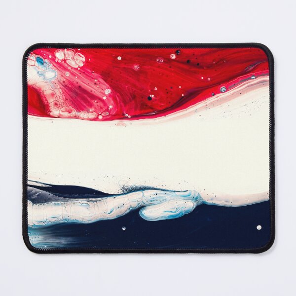 Item preview, Cosmic Tides – Abstract Red White and Blue Fluid Design designed and sold by BuckaBaby.