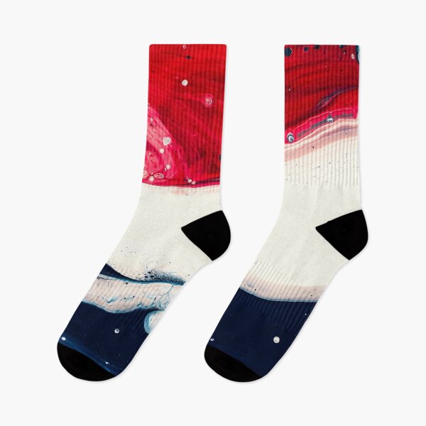 Item preview, Cosmic Tides – Abstract Red White and Blue Fluid Design designed and sold by BuckaBaby.