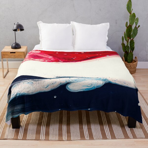 Item preview, Cosmic Tides – Abstract Red White and Blue Fluid Design designed and sold by BuckaBaby.