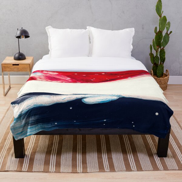 Item preview, Cosmic Tides – Abstract Red White and Blue Fluid Design designed and sold by BuckaBaby.