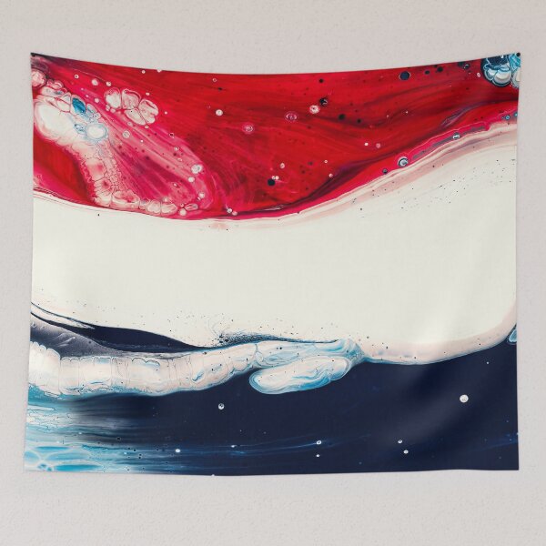 Item preview, Cosmic Tides – Abstract Red White and Blue Fluid Design designed and sold by BuckaBaby.