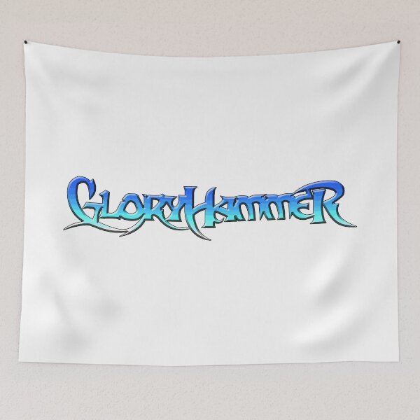 Item preview, White Gloryhammer Band aSilk Fabric Flow designed and sold by Rishstrethphoto.