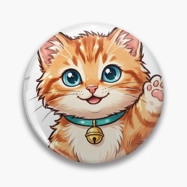 Item preview, Cute Cartoon Cat with Blue Eyes designed and sold by Arts121.