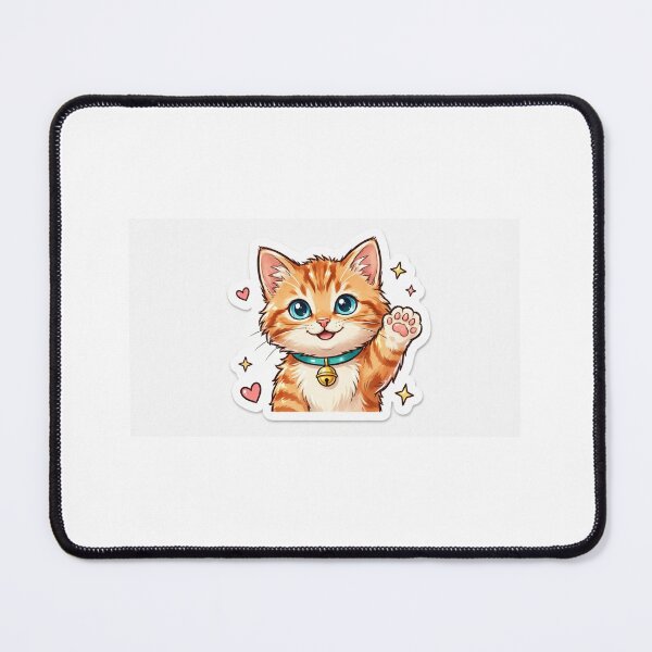 Item preview, Cute Cartoon Cat with Blue Eyes designed and sold by Arts121.