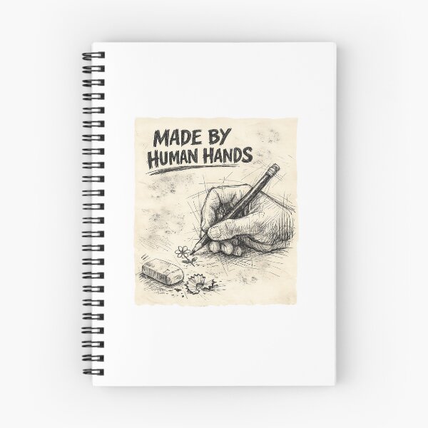 Item preview, Made By Human Hands Anti AI Art Movement Sketch Pencil designed and sold by WERSY.