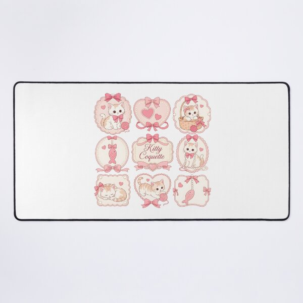 Item preview, Kitty Coquette Vintage Pink Cat Collage designed and sold by QuirkyCloud Designs.