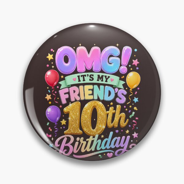 Item preview, OMG It’s My Friend’s 10th Birthday Shirt, Happy 10 Years Old Gift designed and sold by Taha shop⭐⭐⭐⭐⭐.