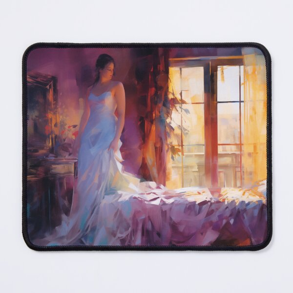 Item preview, Woman in White Dress by the Window designed and sold by AniDragonfly.