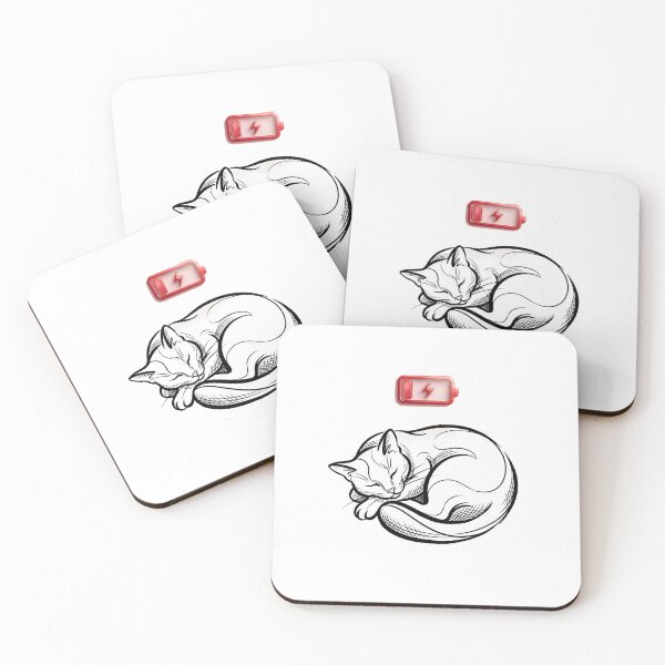 Item preview, Sleeping Cat Low Social Battery Minimalist Introvert Pet Aesthetic designed and sold by WorldShop17.