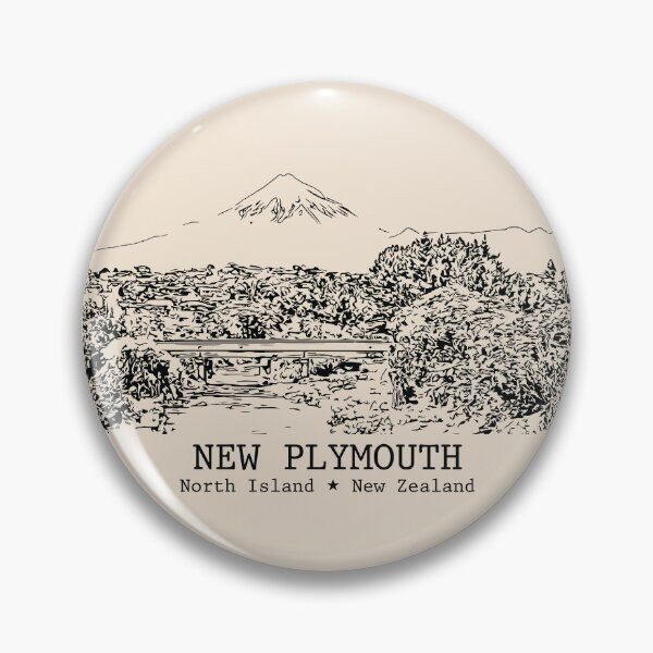 Item preview, New Plymouth NZ - Vintage Ink Cityscape designed and sold by Lakeric.