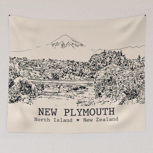 Item preview, New Plymouth NZ - Vintage Ink Cityscape designed and sold by Lakeric.