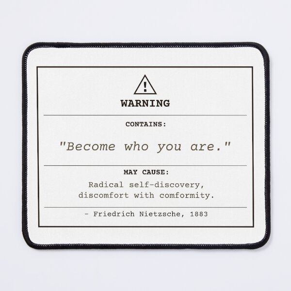 Item preview, Become who you are. Nietzsche warning. Clear English designed and sold by Will-to-Power.