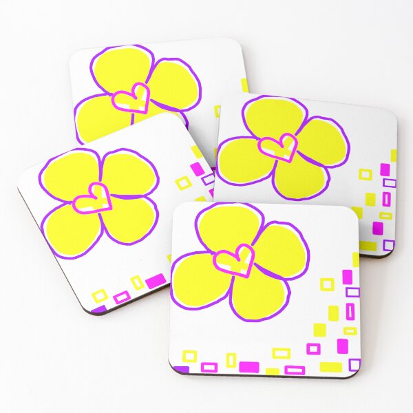 Item preview, Yellow Flower with Heart Illustration designed and sold by neowana.