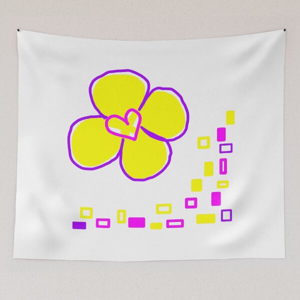 Item preview, Yellow Flower with Heart Illustration designed and sold by neowana.