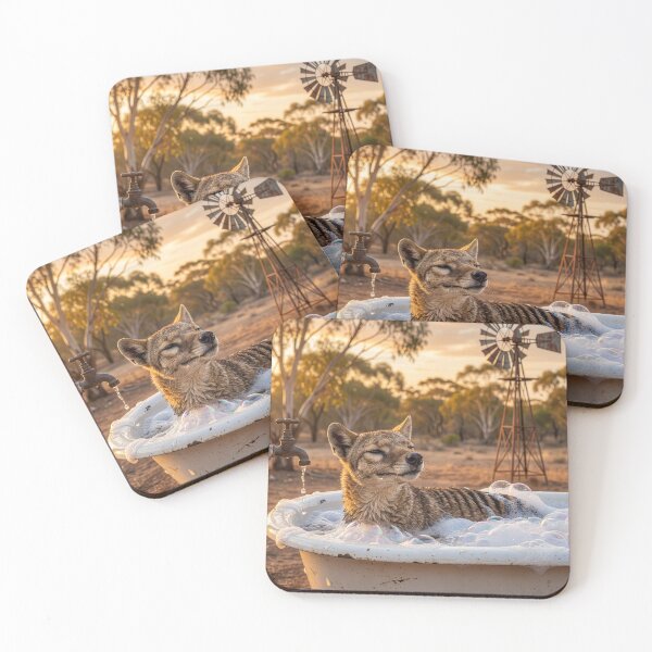 Item preview, Tasmanian Tiger Has an Outback Bath designed and sold by Tridentulus.