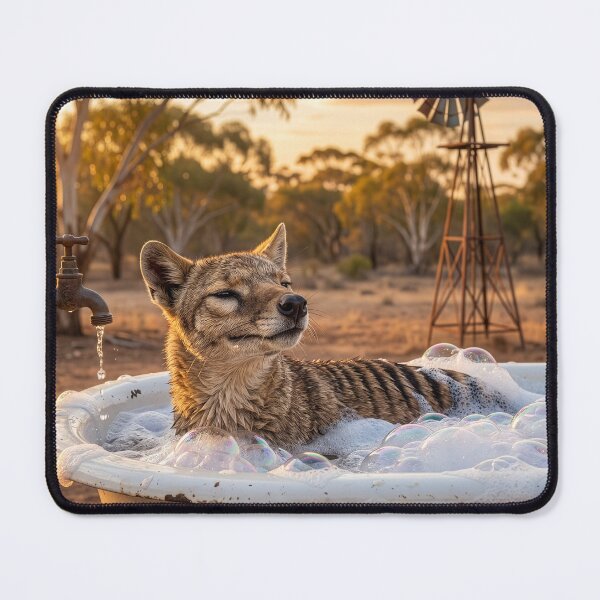 Item preview, Tasmanian Tiger Has an Outback Bath designed and sold by Tridentulus.