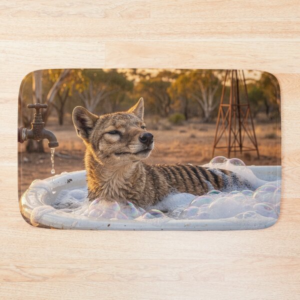 Item preview, Tasmanian Tiger Has an Outback Bath designed and sold by Tridentulus.