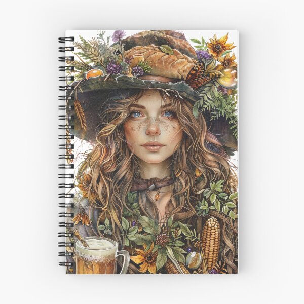 Item preview, Lammas Lughnasadh celebration witch designed and sold by Petal Ink Press.