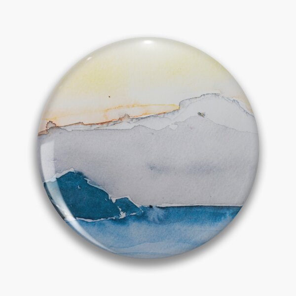 Item preview, Misty Coast – Watercolor Mountain and Sea Sunset Landscape designed and sold by BuckaBaby.