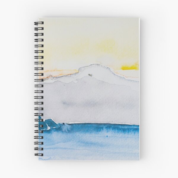Item preview, Misty Coast – Watercolor Mountain and Sea Sunset Landscape designed and sold by BuckaBaby.