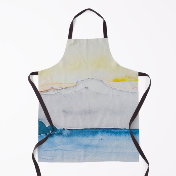 Item preview, Misty Coast – Watercolor Mountain and Sea Sunset Landscape designed and sold by BuckaBaby.