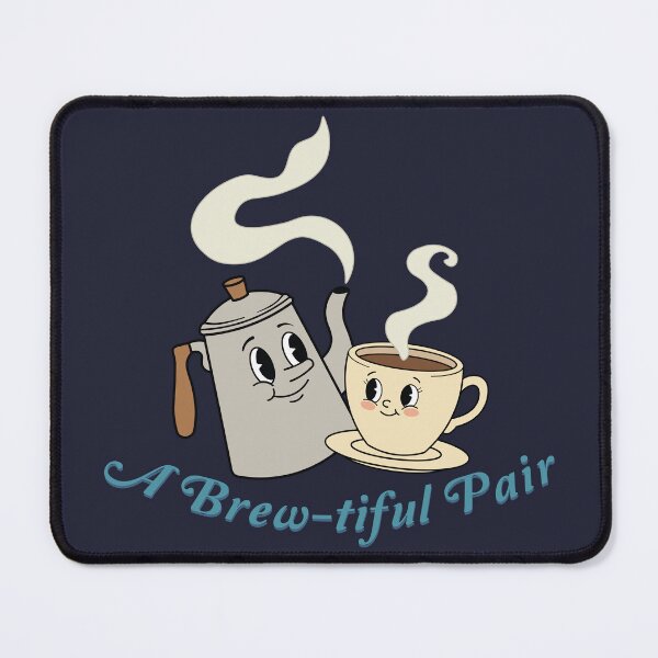 Item preview, A Brew-tiful Pair | Vintage Rubber Hose Coffee Cartoon | Cute Retro Coffee Lovers designed and sold by Hallowed Artistry.