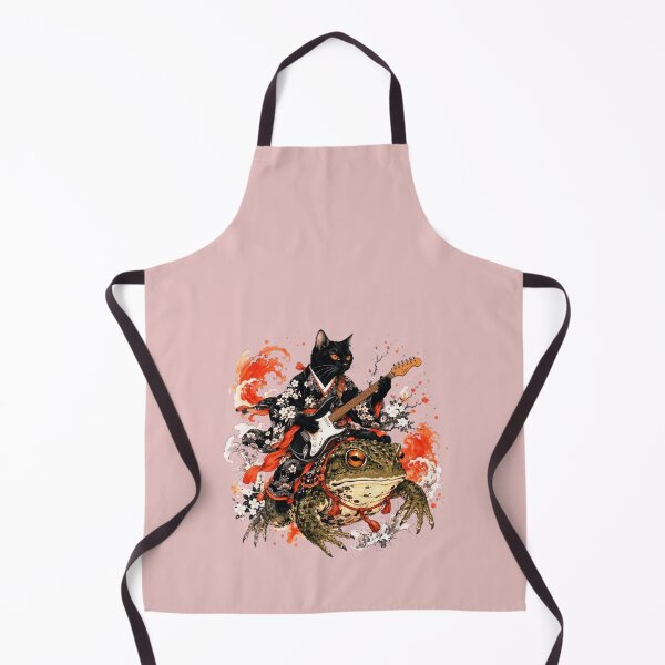 Item preview, Japanese Cat Rock on Giant Toad - Ukiyo-e Style designed and sold by Natalia-Vlad.