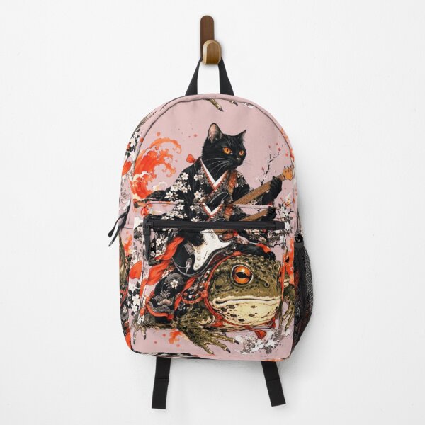 Item preview, Japanese Cat Rock on Giant Toad - Ukiyo-e Style designed and sold by Natalia-Vlad.