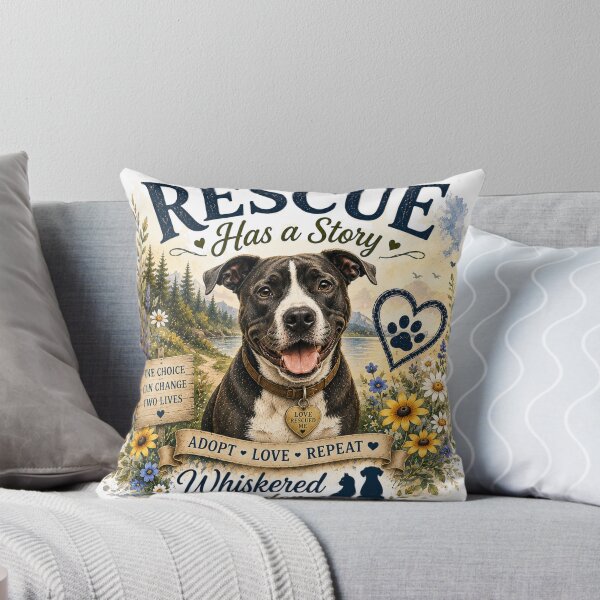 Item preview, Every Rescue Has a Story | Bully Breed Rescue Dog T-Shirt, Hoodie & Gift designed and sold by Whiskered Garden Studio.