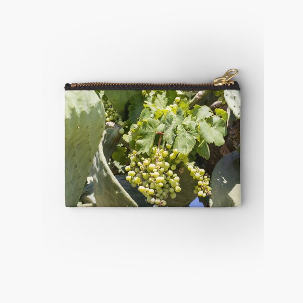 Item preview, Bunch of Green Grapes Hanging on Vine in Sunlit Vineyard Leaves Close-Up Summer designed and sold by Nmallia.