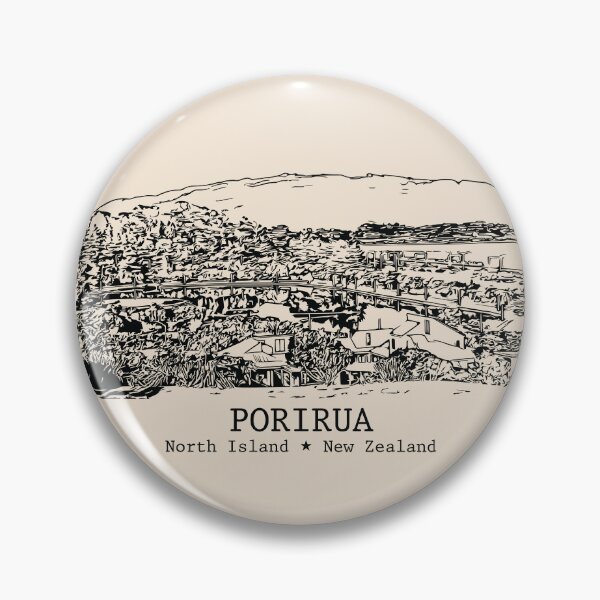 Item preview, Porirua NZ - Vintage Ink Cityscape designed and sold by Lakeric.
