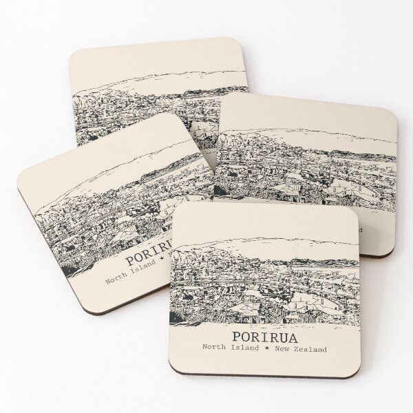 Item preview, Porirua NZ - Vintage Ink Cityscape designed and sold by Lakeric.