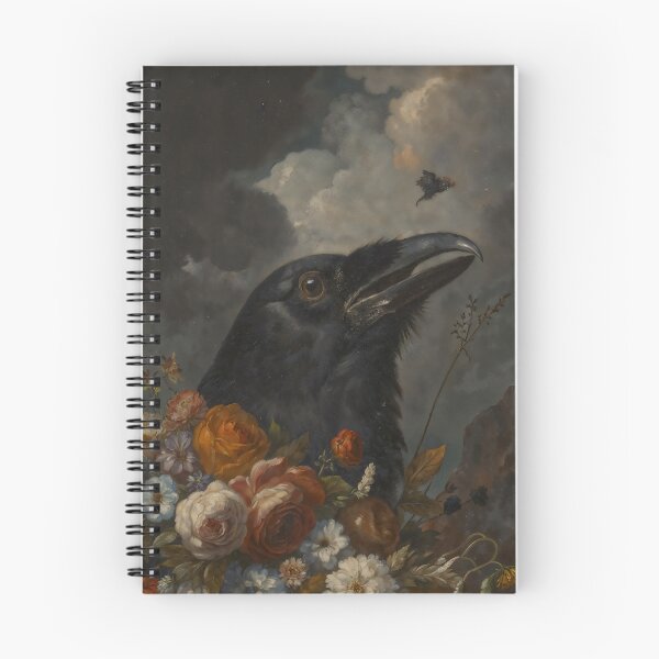 Item preview, Black Raven and Moody Flowers Gothic Dark Academia Aesthetic designed and sold by DarkHolyQueen.