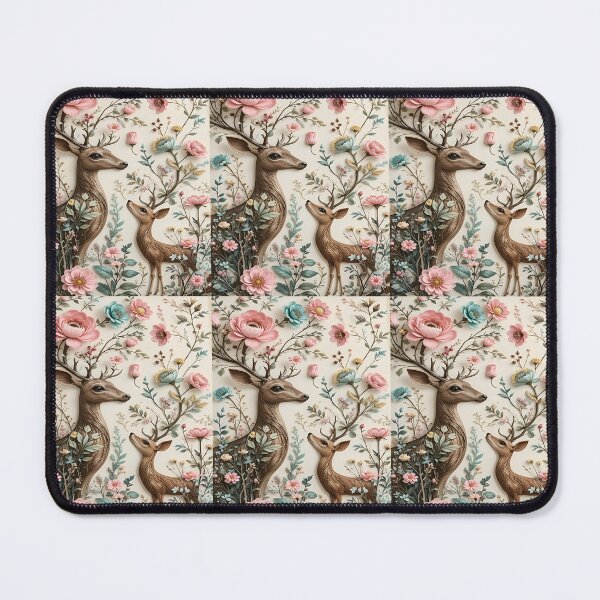 Item preview, Whimsical Woodland Dance of Nature Deer and Blossoms A Serene Encounter designed and sold by Matt_Smith.