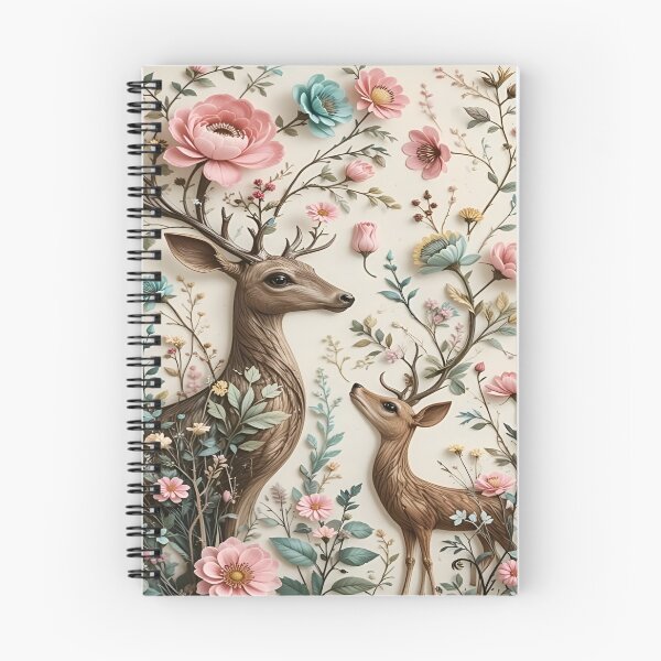 Item preview, Whimsical Woodland Dance of Nature Deer and Blossoms A Serene Encounter designed and sold by Matt_Smith.