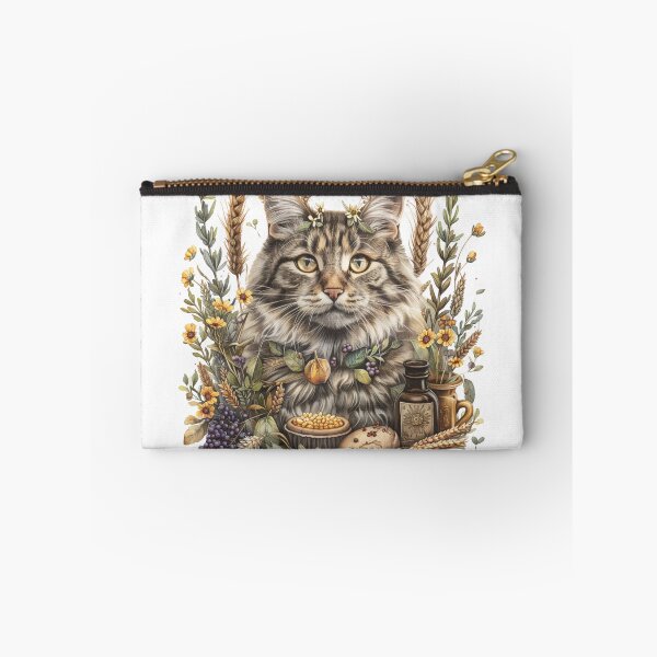 Item preview, Lammas Lughnasadh celebration cat familiar designed and sold by Petal Ink Press.
