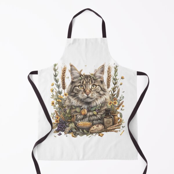 Item preview, Lammas Lughnasadh celebration cat familiar designed and sold by Petal Ink Press.