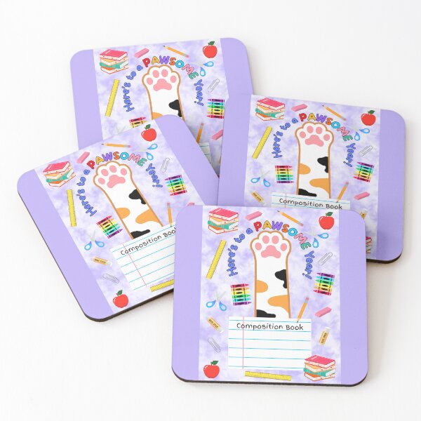Item preview, Calico Cat Pawsome School Year Composition Book designed and sold by MYCatStuff.