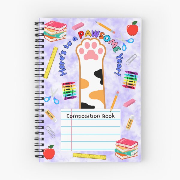 Item preview, Calico Cat Pawsome School Year Composition Book designed and sold by MYCatStuff.