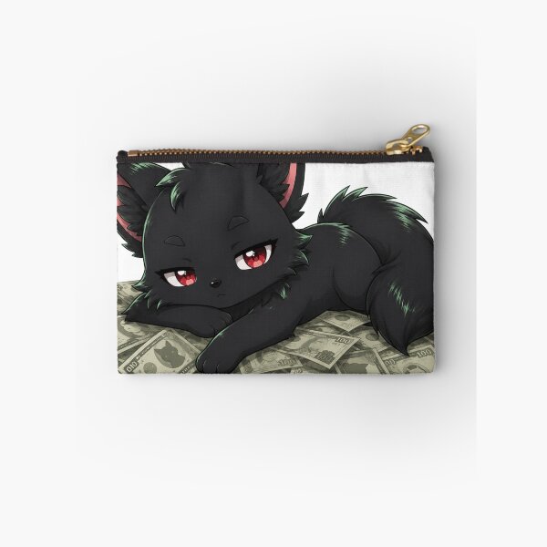 Item preview, Cute Black Fox on Money | Original Mascot designed and sold by artistanithe.