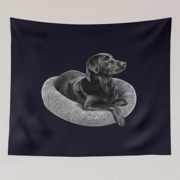 Item preview, BLACK LABRADOR RETRIEVER RESTING PORTRAIT - LOYAL and DEVOTED designed and sold by PRINTSCHARMINGM.
