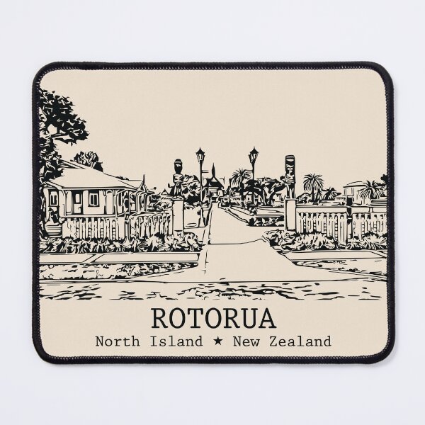 Item preview, Rotorua NZ - Vintage Ink Cityscape designed and sold by Lakeric.