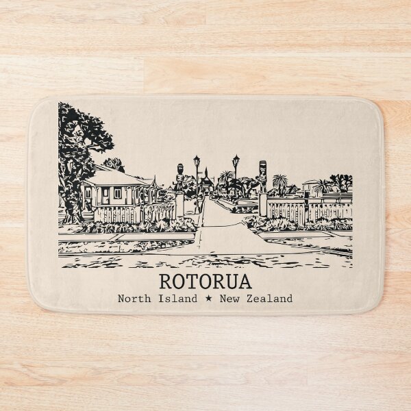 Item preview, Rotorua NZ - Vintage Ink Cityscape designed and sold by Lakeric.