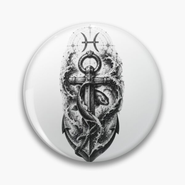 Item preview, Anchor and Pisces Zodiac designed and sold by RoyalDeluxGo.