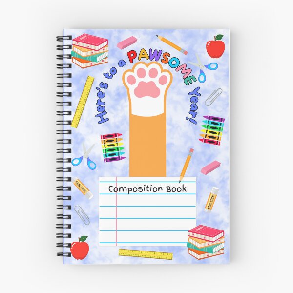 Item preview, Orange Cat Pawsome School Year Composition Book designed and sold by MYCatStuff.